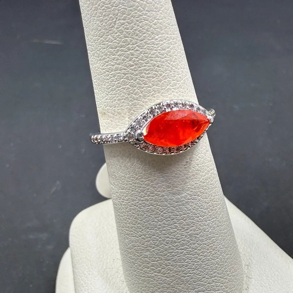 Bomb Party Fancy in Love Size 6 Ring Lab Camelian Fused With Quartz RBP6125
